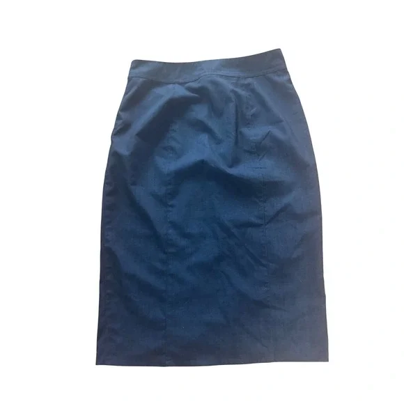 Rip Skirt Womens XS Navy Blue Tulip Hem Career Pencil Skirt - Picture 2 of 3